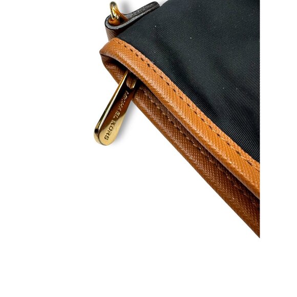 Michael Kors Kempton Black Nylon Wristlet Gold Tone Hardware 9" x 5.5" - Picture 11 of 12